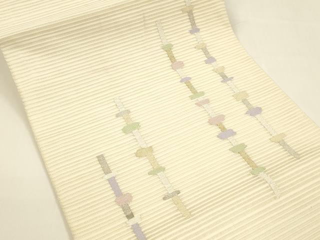 平和屋着物＊夏物 八寸名古屋帯 絽綴れ 抽象文様 金銀糸 正絹 逸品 DAAY8302cm