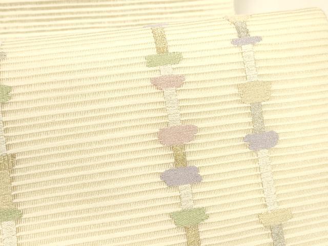 平和屋着物＊夏物 八寸名古屋帯 絽綴れ 抽象文様 金銀糸 正絹 逸品 DAAY8302cm
