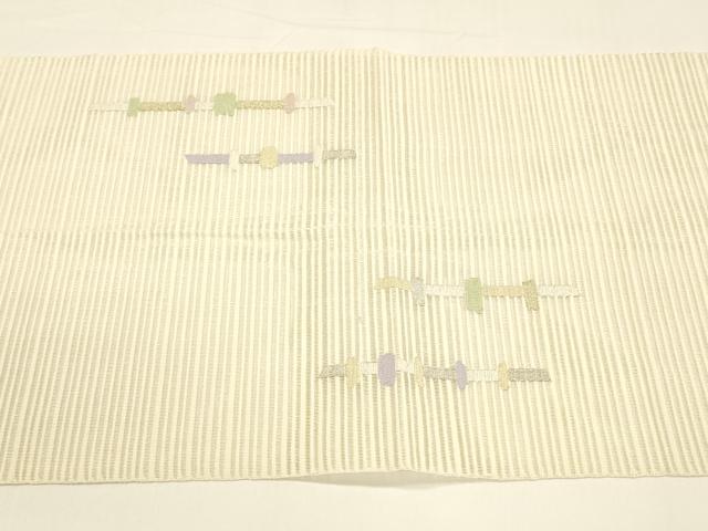 平和屋着物＊夏物 八寸名古屋帯 絽綴れ 抽象文様 金銀糸 正絹 逸品 DAAY8302cm