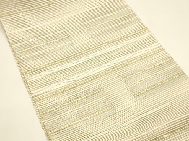 平和屋着物＊夏物 八寸名古屋帯 絽綴れ 抽象文様 金銀糸 正絹 逸品 DAAY8306cm