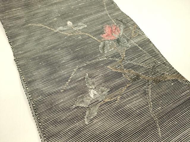平和屋着物＊夏物 八寸名古屋帯 枝花文 金銀糸 正絹 逸品 DAAY8315cm