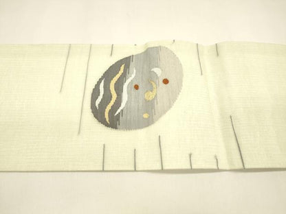 平和屋着物＊夏物 九寸名古屋帯 流水文 金銀糸 正絹 逸品 DAAY8318cm