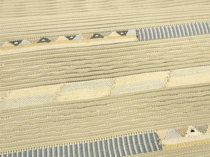 平和屋着物＊夏物　八寸名古屋帯　絽綴れ　横段文　金銀糸　正絹　逸品　DAAY8321cm