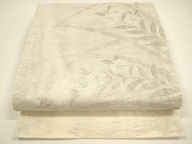 平和屋着物＊夏物 六通柄袋帯 草花文 正絹 逸品 DAAY8325cm
