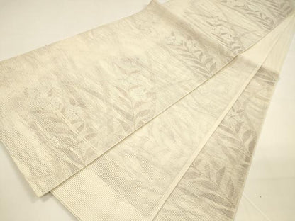 平和屋着物＊夏物 六通柄袋帯 草花文 正絹 逸品 DAAY8325cm