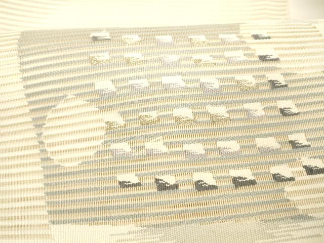 平和屋着物＊夏物 八寸名古屋帯 絽綴れ 抽象文様 金糸 正絹 逸品 DAAY8328cm