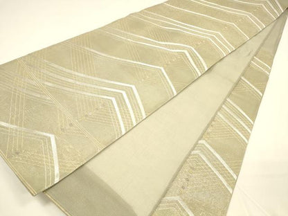 平和屋着物＊夏物 六通柄袋帯 綾の波 金銀糸 正絹 逸品 DAAY8334cm