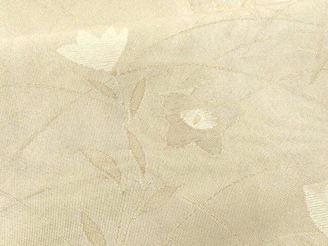 平和屋着物＊夏物 六通柄袋帯 草花文 金銀糸 正絹 逸品 DAAY8337cm