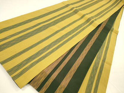 平和屋着物＊夏物 両面 全通柄袋帯 間道 金糸 正絹 逸品 DAAY8342cm