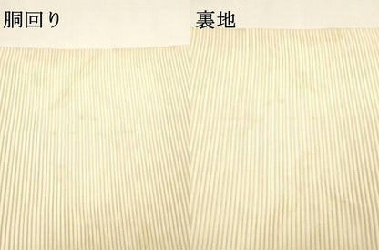 平和屋着物＊夏物 八寸名古屋帯 絽綴れ 抽象文様 銀糸 正絹 逸品 DAAY8343cm