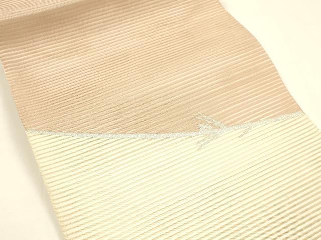 平和屋着物＊夏物 八寸名古屋帯 絽綴れ 抽象文様 銀糸 正絹 逸品 DAAY8343cm