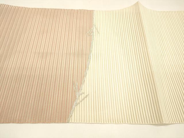 平和屋着物＊夏物 八寸名古屋帯 絽綴れ 抽象文様 銀糸 正絹 逸品 DAAY8343cm
