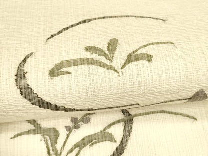平和屋着物＊夏物 太鼓柄袋帯 櫛織 草花文 正絹 逸品 DAAY8344cm