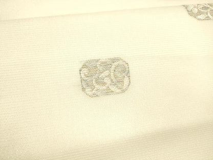平和屋着物＊夏物 九寸名古屋帯 唐織 花唐草文 金銀糸 正絹 逸品 DAAY8347cm