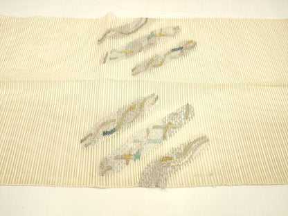 平和屋着物＊夏物 八寸名古屋帯 絽綴れ 抽象文様 金銀糸 正絹 逸品 DAAY8349cm