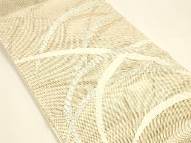 平和屋着物＊夏物 太鼓柄袋帯 露草文 金銀糸 正絹 逸品 DAAY8350cm