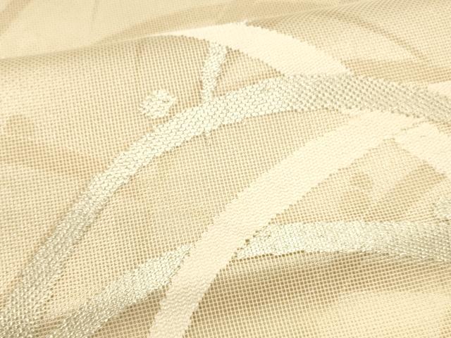 平和屋着物＊夏物 太鼓柄袋帯 露草文 金銀糸 正絹 逸品 DAAY8350cm