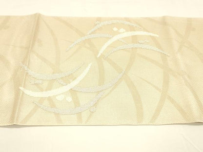 平和屋着物＊夏物 太鼓柄袋帯 露草文 金銀糸 正絹 逸品 DAAY8350cm