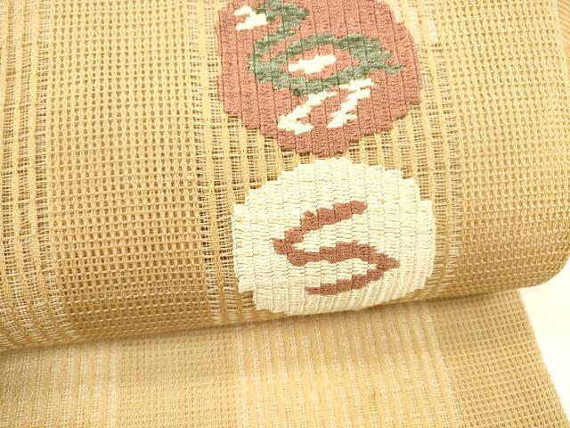 平和屋着物＊夏物 八寸名古屋帯 抽象文様 正絹 逸品 DAAY8352cm