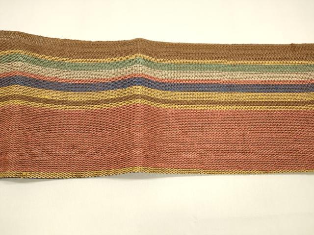 平和屋着物＊夏物 八寸名古屋帯 紬地 間道 正絹 逸品 DAAY8353cm