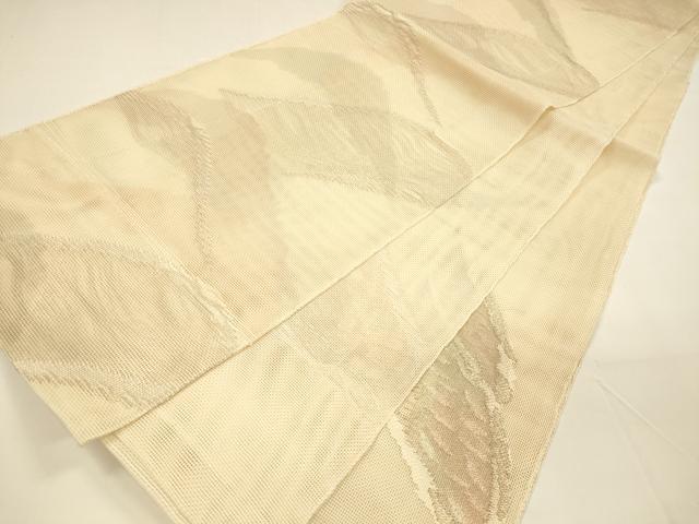 平和屋着物＊夏物 太鼓柄袋帯 遠山文 銀糸 正絹 逸品 DAAY8355cm