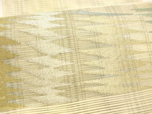 平和屋着物＊夏物 八寸名古屋帯 絽綴れ 抽象文様 金銀糸 正絹 逸品 DAAY8357cm