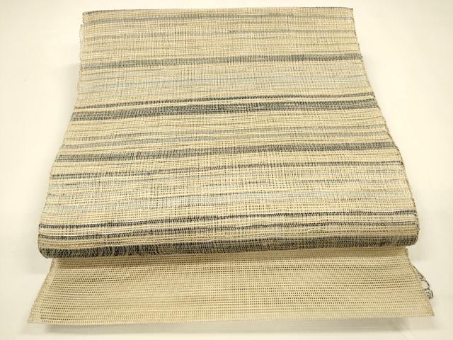 平和屋着物＊夏物 八寸名古屋帯 横段文 正絹 逸品 DAAY8360cm