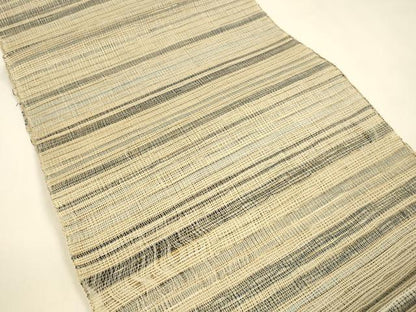 平和屋着物＊夏物 八寸名古屋帯 横段文 正絹 逸品 DAAY8360cm
