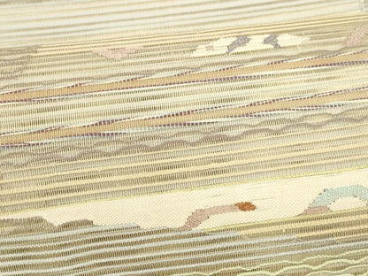 平和屋着物＊夏物 八寸名古屋帯 絽綴れ 抽象文様 金銀糸 正絹 逸品 DAAY8361cm