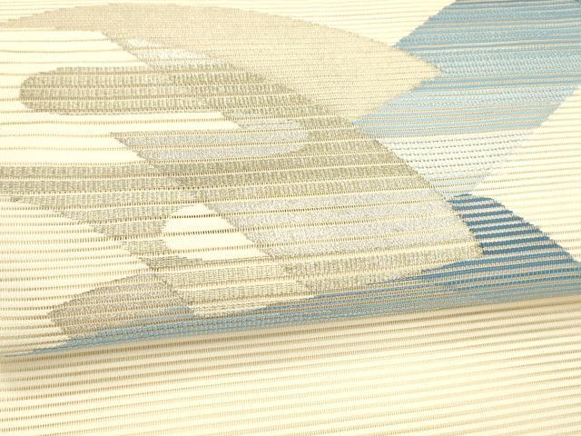 平和屋着物＊夏物 八寸名古屋帯 絽綴れ 抽象文様 金銀糸 正絹 逸品 DAAY8362cm
