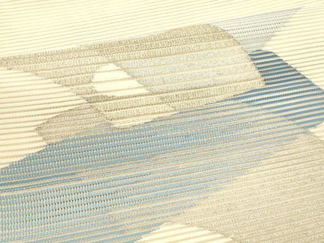 平和屋着物＊夏物 八寸名古屋帯 絽綴れ 抽象文様 金銀糸 正絹 逸品 DAAY8362cm