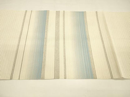 平和屋着物＊夏物 八寸名古屋帯 絽綴れ 抽象文様 金銀糸 正絹 逸品 DAAY8362cm