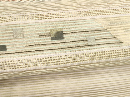 平和屋着物＊夏物 八寸名古屋帯 絽綴れ 抽象文様 金銀糸 正絹 逸品 DAAY8364cm