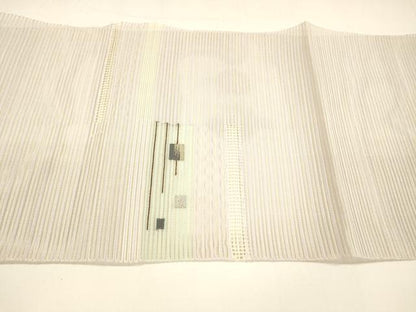 平和屋着物＊夏物 八寸名古屋帯 絽綴れ 抽象文様 金銀糸 正絹 逸品 DAAY8364cm