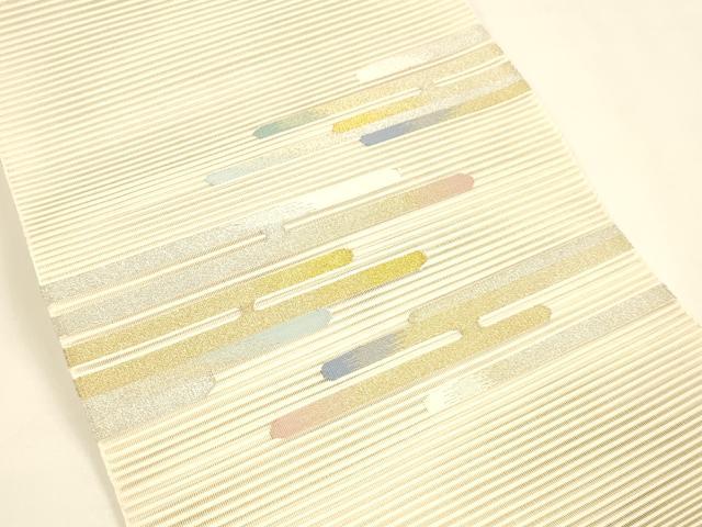 平和屋着物＊夏物 八寸名古屋帯 絽綴れ 霞文 金銀糸 正絹 逸品 DAAY8369cm