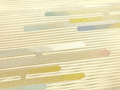 平和屋着物＊夏物 八寸名古屋帯 絽綴れ 霞文 金銀糸 正絹 逸品 DAAY8369cm