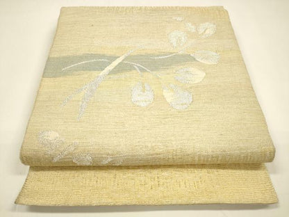 平和屋着物＊夏物 西陣 川島織物 松坂屋『染織名作展』 太鼓柄袋帯 枝葉文 金銀糸 正絹 逸品 DAAY8371cm