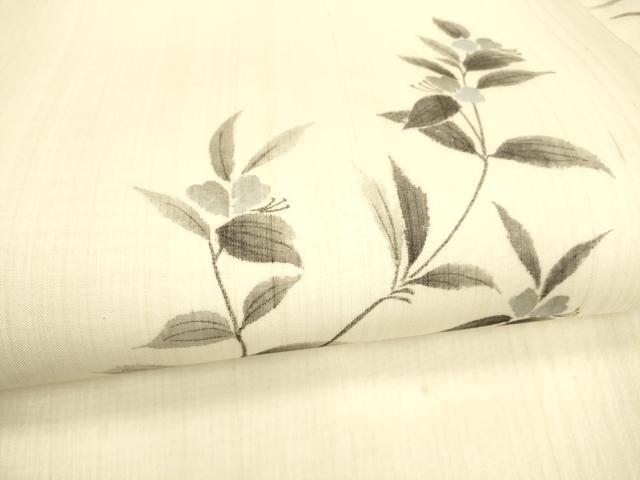 平和屋着物＊夏物 九寸名古屋帯 手描き 枝花文 正絹 逸品 DAAY8374cm
