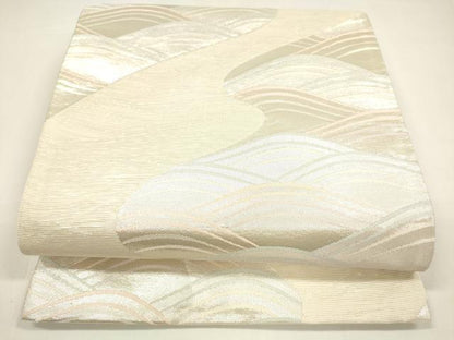 平和屋着物＊夏物 六通柄袋帯 流水文 銀糸 正絹 逸品 DAAY8377cm