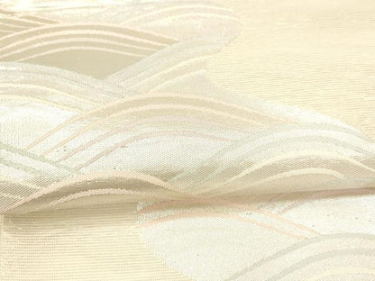 平和屋着物＊夏物 六通柄袋帯 流水文 銀糸 正絹 逸品 DAAY8377cm