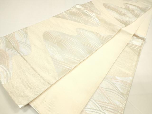 平和屋着物＊夏物 六通柄袋帯 流水文 銀糸 正絹 逸品 DAAY8377cm