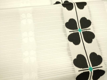平和屋着物＊夏物 八寸名古屋帯 四葉間道 DAAY8385cm