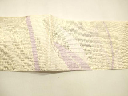 平和屋着物＊夏物 八寸名古屋帯 枝葉文 正絹 逸品 DAAY8388cm