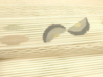 平和屋着物＊夏物 八寸名古屋帯 絽綴れ 抽象文様 金糸 正絹 逸品 DAAY8393cm