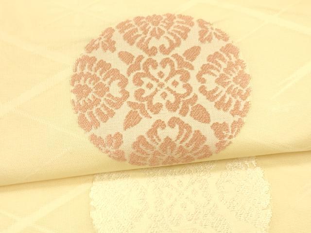 平和屋着物＊夏物 六通柄 京袋帯 唐織 草花丸文 正絹 逸品 DAAY8394cm