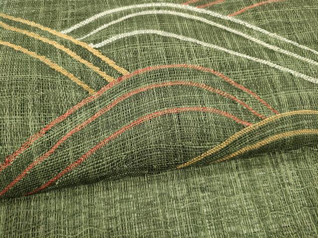 平和屋着物＊夏物 八寸名古屋帯 流水文 金糸 正絹 逸品 DAAY8395cm
