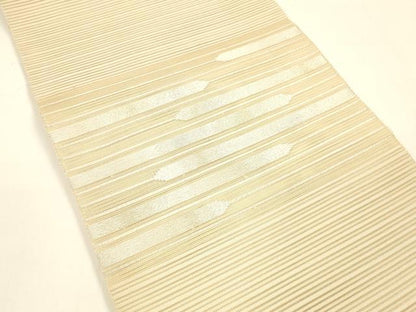 平和屋着物＊夏物 八寸名古屋帯 絽綴れ 横段文 金銀糸 正絹 逸品 DAAY8398cm