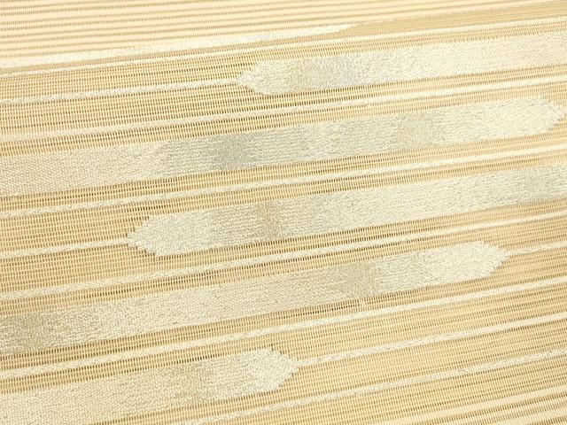 平和屋着物＊夏物 八寸名古屋帯 絽綴れ 横段文 金銀糸 正絹 逸品 DAAY8398cm