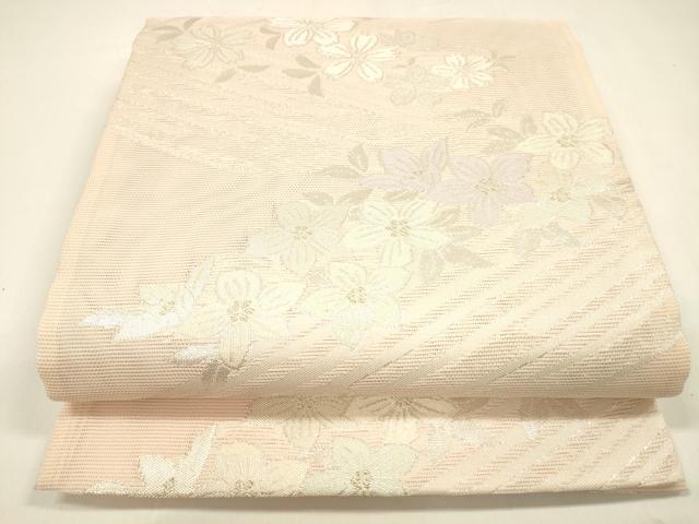 平和屋着物＊夏物 六通柄 京袋帯 草花文 金銀糸 DAAY8401cm