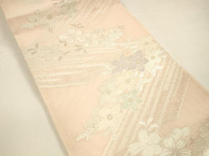 平和屋着物＊夏物 六通柄 京袋帯 草花文 金銀糸 DAAY8401cm